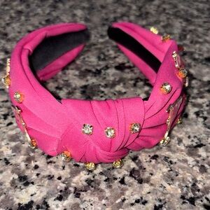 Elegant Fuchsia Embellished Headband